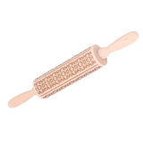 Embossed Rolling Pin 35cm 3D Pattern Highly Durable Moistureproof Safe Eco Friendly Easy Control Christmas Rolling PinExotic Charm In Australia - Darrahopens