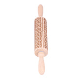 Embossed Rolling Pin 35cm 3D Pattern Highly Durable Moistureproof Safe Eco Friendly Easy Control Christmas Rolling PinExotic Charm