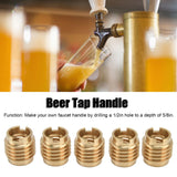 5 Pcs Beer Tap Handle Beer Tap Handles Manual Install Nuts for 3/8in‑16 UNC External Thread