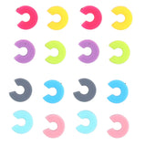 16PCS Mini Circle Silicone Wine Glass Marker Cup Identification Ring Recognizer Label