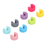 16PCS Mini Circle Silicone Wine Glass Marker Cup Identification Ring Recognizer Label