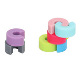 16PCS Mini Circle Silicone Wine Glass Marker Cup Identification Ring Recognizer Label
