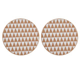 2pcs Cork Coasters Safety Design Convenient Practical Glossy Thick Rustic Style Wooden Decoration for KitchensTriangular
