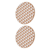 2pcs Cork Coasters Safety Design Convenient Practical Glossy Thick Rustic Style Wooden Decoration for KitchensTriangular