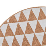 2pcs Cork Coasters Safety Design Convenient Practical Glossy Thick Rustic Style Wooden Decoration for KitchensTriangular