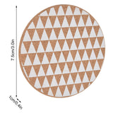 2pcs Cork Coasters Safety Design Convenient Practical Glossy Thick Rustic Style Wooden Decoration for KitchensTriangular