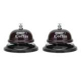 2Pcs Service Bell Exquisite Clear Sound Classic Shape Polishing Glossy Nonslip Base Call Bell for Hotel Restaurant HomeCoffee In Australia - Darrahopens