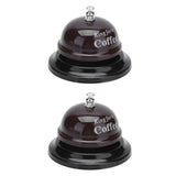 2Pcs Service Bell Exquisite Clear Sound Classic Shape Polishing Glossy Nonslip Base Call Bell for Hotel Restaurant HomeCoffee In Australia - Darrahopens
