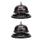 2Pcs Service Bell Exquisite Clear Sound Classic Shape Polishing Glossy Nonslip Base Call Bell for Hotel Restaurant HomeCoffee In Australia - Darrahopens