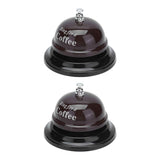 2Pcs Service Bell Exquisite Clear Sound Classic Shape Polishing Glossy Nonslip Base Call Bell for Hotel Restaurant HomeCoffee In Australia - Darrahopens
