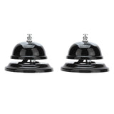 2Pcs Service Bell Exquisite Clear Sound Classic Shape Polishing Glossy Nonslip Base Call Bell for Hotel Restaurant HomeBlack In Australia - Darrahopens