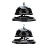 2Pcs Service Bell Exquisite Clear Sound Classic Shape Polishing Glossy Nonslip Base Call Bell for Hotel Restaurant HomeBlack In Australia - Darrahopens