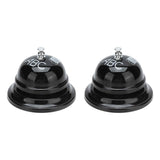 2Pcs Service Bell Exquisite Clear Sound Classic Shape Polishing Glossy Nonslip Base Call Bell for Hotel Restaurant HomeBlack In Australia - Darrahopens