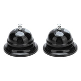 2Pcs Service Bell Exquisite Clear Sound Classic Shape Polishing Glossy Nonslip Base Call Bell for Hotel Restaurant HomeBlack In Australia - Darrahopens