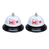 2Pcs Meal Bells Stainless Steel Hand Pressed Bell Counter Food Bells for Restaurant Bar White Paint In Australia - Darrahopens