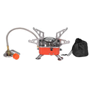 Foldable Camping Stove Stainless Steel Aluminum Alloy Portable Backpacking Stoves for HikingSquares with Tube In Australia - Darrahopens