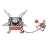 Foldable Camping Stove Stainless Steel Aluminum Alloy Portable Backpacking Stoves for HikingSquares with Tube In Australia - Darrahopens