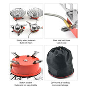 Foldable Camping Stove Stainless Steel Aluminum Alloy Portable Backpacking Stoves for HikingSquares with Tube