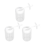 3PCS Seasoning Box with Spoon Transparent Spice Bottle Sealed Spice Container for Kitchen
