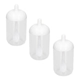 3PCS Seasoning Box with Spoon Transparent Spice Bottle Sealed Spice Container for Kitchen
