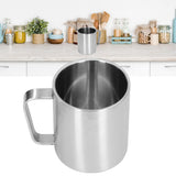 Stainless Steel Cup 300ml Capacity Double Layer Ergonomic Design Texture With Handle Coffee Mug