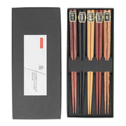 Chopsticks Set 5 Different Colors Natural Wood Antislip Design Feel Comfortable Chopsticks ReusableFour Corner Chopsticks In Australia - Darrahopens