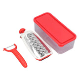 Vegetable Cutter 4 in 1 Multifunctional Stainless Steel Portable Lightweight Easy Operation Veggie ChopperRed In Australia - Darrahopens