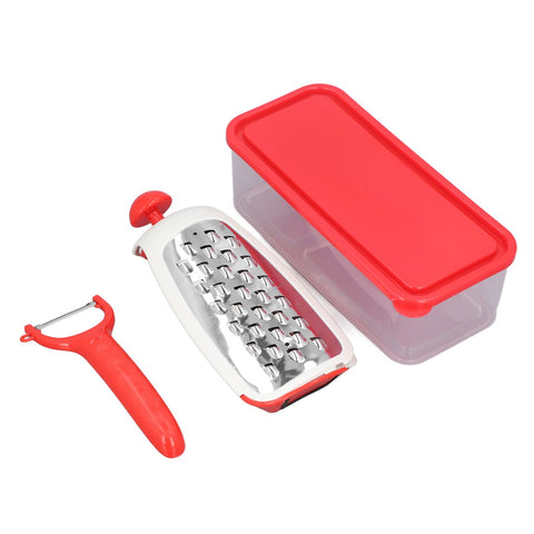 Vegetable Cutter 4 in 1 Multifunctional Stainless Steel Portable Lightweight Easy Operation Veggie ChopperRed In Australia - Darrahopens