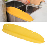 Kitchen Sink Water Splash Guard Elastic Reusable Banana Leaf Water Sink Splashing Guard for Dishes Vegetables Washing Yellow