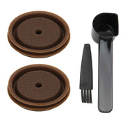 Reusable Coffee Capsule Lid Food Grade Silica Gel Environmental Resilient Lid with Brush Spoon for Vertuoline Pro Coffee Pod In Australia - Darrahopens