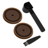 Reusable Coffee Capsule Lid Food Grade Silica Gel Environmental Resilient Lid with Brush Spoon for Vertuoline Pro Coffee Pod In Australia - Darrahopens