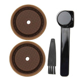 Reusable Coffee Capsule Lid Food Grade Silica Gel Environmental Resilient Lid with Brush Spoon for Vertuoline Pro Coffee Pod In Australia - Darrahopens