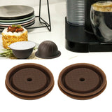 Reusable Coffee Capsule Lid Food Grade Silica Gel Environmental Resilient Lid with Brush Spoon for Vertuoline Pro Coffee Pod In Australia - Darrahopens