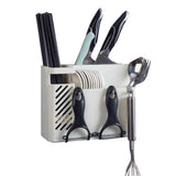 Cutlery Holder Multifunctional Wall Mounted Chopsticks Drying Rack for Home Kitchen White In Australia - Darrahopens