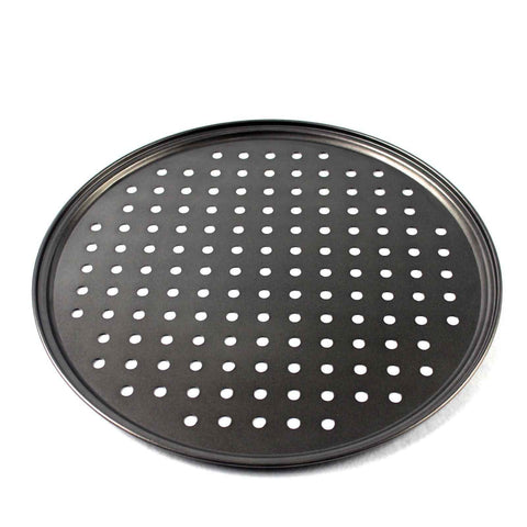 Perforated Pizza Pan Non Stick Baking Easy Unmolding Firm Bottom Vented Pizza Pan 28CM