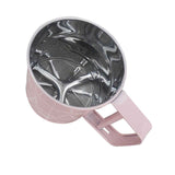 Flour Sifter Stainless Steel Corrosion Resistant Safe Odorless Beautiful Handheld Baking Flour Mesh Sieve Pink