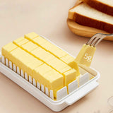 Butter Cutting Box with Transparent Lid Cutting Wizard Preservation Multifunctional Butter Container for Refrigerator White In Australia - Darrahopens