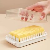 Butter Cutting Box with Transparent Lid Cutting Wizard Preservation Multifunctional Butter Container for Refrigerator White In Australia - Darrahopens