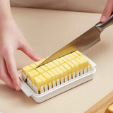 Butter Cutting Box with Transparent Lid Cutting Wizard Preservation Multifunctional Butter Container for Refrigerator White In Australia - Darrahopens