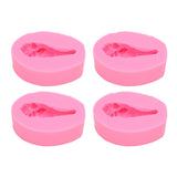 4 Pcs Silicone Mold Drumstick Shape Fondant Silicone Mold Chocolate Cake Decorating Mold DIY Pastry Baking Mold