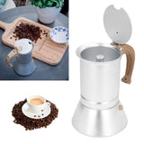 Moka Stove Coffee Maker Professional Metal Italian Coffee Maker for Home Travel Silver 150ml