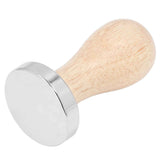 Coffee Tamper Detachable Food Grade Stainless Steel Flat Bottom Coffee Powder Press Hammer with Wooden Handle 49mm In Australia - Darrahopens