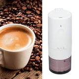 Electric Coffee Grinder Home Travel Portable USB Rechargeable Wireless Mini Electric Automatic Cone Coffee Grinder White