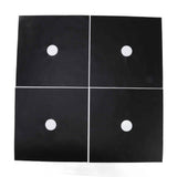4Pcs Stove Burner Cover PTFE Coating Non Stick Gas Range Stove Top Protector Pad for Kitchen Cooking Black 27x27cm 0.1mm In Australia - Darrahopens