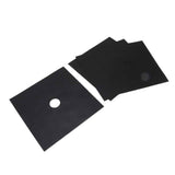 4Pcs Stove Burner Cover PTFE Coating Non Stick Gas Range Stove Top Protector Pad for Kitchen Cooking Black 27x27cm 0.1mm In Australia - Darrahopens
