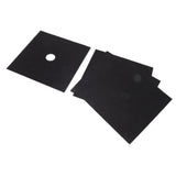 4Pcs Stove Burner Cover PTFE Coating Non Stick Gas Range Stove Top Protector Pad for Kitchen Cooking Black 27x27cm 0.1mm In Australia - Darrahopens
