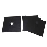 4Pcs Stove Burner Cover PTFE Coating Non Stick Gas Range Stove Top Protector Pad for Kitchen Cooking Black 27x27cm 0.1mm In Australia - Darrahopens