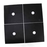 4Pcs Stove Burner Cover PTFE Coating Non Stick Gas Range Stove Top Protector Pad for Kitchen Cooking Black 27x27cm 0.1mm In Australia - Darrahopens