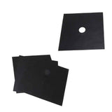 4Pcs Stove Burner Cover PTFE Coating Non Stick Gas Range Stove Top Protector Pad for Kitchen Cooking Black 27x27cm 0.1mm In Australia - Darrahopens
