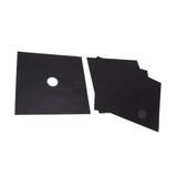 4Pcs Stove Burner Cover PTFE Coating Non Stick Gas Range Stove Top Protector Pad for Kitchen Cooking Black 27x27cm 0.1mm